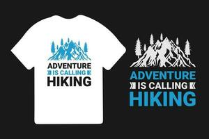 Hiking t-shirt design. Wild, mountain, Hiker, and adventure silhouettes Vector illustration.