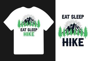 Hiking t-shirt design. Wild, mountain, Hiker, and adventure silhouettes Vector illustration.