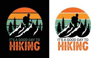 Hiking t-shirt design. Wild, mountain, Hiker, and adventure silhouettes Vector illustration