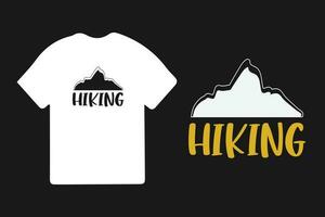 Hiking t-shirt design. Wild, mountain, Hiker, and adventure silhouettes Vector illustration.