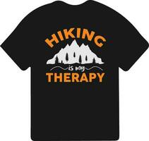 Hiking t-shirt design. Wild, mountain, Hiker, and adventure silhouettes Vector illustration.