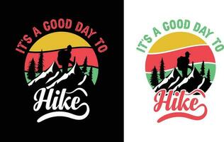 Hiking t-shirt design. Wild, mountain, Hiker, and adventure silhouettes Vector illustration