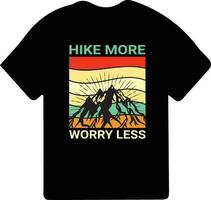 Hiking t-shirt design. Wild, mountain, Hiker, and adventure silhouettes Vector illustration.