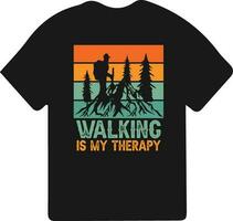 Hiking t-shirt design. Wild, mountain, Hiker, and adventure silhouettes Vector illustration.