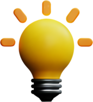 Light bulb icon. Generative AI png