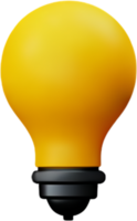 Light bulb icon. Generative AI png