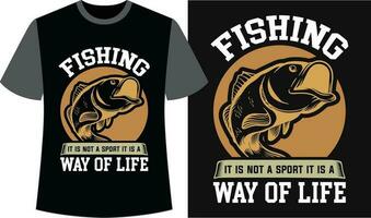 Unleash Your Passion with Trendy Fishing T-Shirt Designs vector