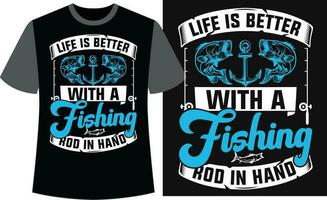Typography Fishing T-shirt Design. Fishing Vector Design