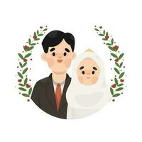 un Pareja de amantes Boda dibujos animados vector