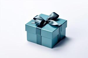 Gift box on isolated white. Father's day concept. photo