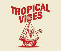 dibujos animados personaje de sandía Fruta gráfico diseño para t camisa calle vestir y urbano estilo vector