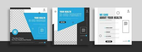 Medical Social Media Post Template vector