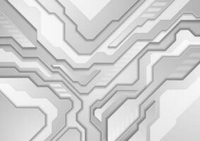 Grey abstract modern technology background vector