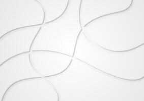 Abstract grey wavy lines background vector