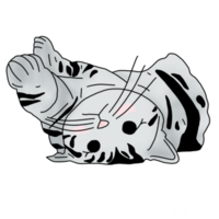 gato cinza fofo png