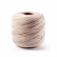 Yarn ball for knitting and crochet isolated on white background, cotton wool clews and skeins as natural organic material for knitwear, diy handmade fashion, photo