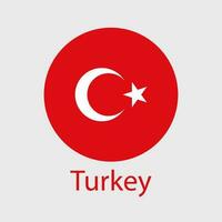 icono de vector de bandera de Turquía