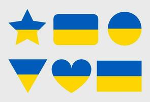 ucranio bandera. azul y amarillo bandera de Ucrania. vector