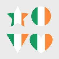 Ireland flag vector icon. Irish flag illustration