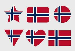 Noruega bandera vector icono