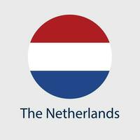 The Netherlands flag vector icon. Dutch flag illustration