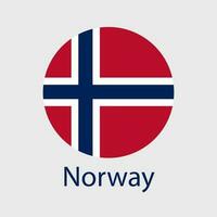 Noruega bandera vector icono