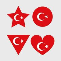 icono de vector de bandera de Turquía