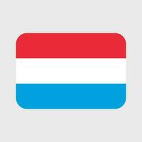 Luxembourg flag vector icons set in the shape of heart, star, circle and map