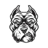 BULLDOG HEAD WITH EXPRESSION vector