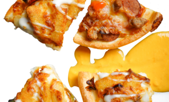 slice of pizza with cheese butter png