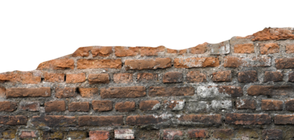 broken brick wall texture isolated png