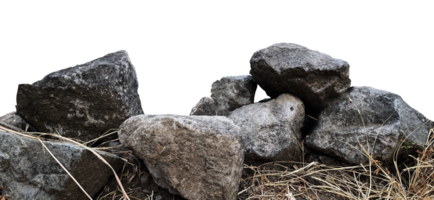 huge pile of natural stones isolated png