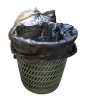 trash basket with plastic png