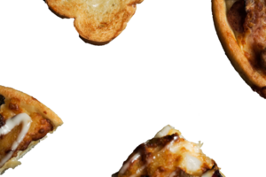 pizza and bread frame copy space png