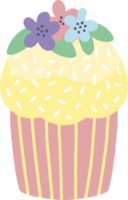 Easter cake illustration in doodle style. png