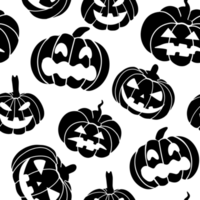 pattern of pumpkin silhouettes. Halloween pattern png