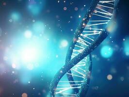 Medical abstract background with DNA strand photo