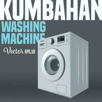 Washing Machine Vector Illustration Realistic