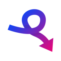 arrow icon. Arrow mark icon. abstract arrows for design use. Flat arrow icon. colorful arrow gradient color. png