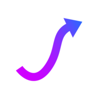 arrow icon. Arrow mark icon. abstract arrows for design use. Flat arrow icon. colorful arrow gradient color. png