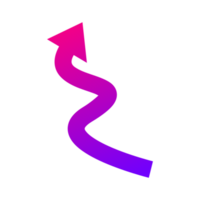 arrow icon. Arrow mark icon. abstract arrows for design use. Flat arrow icon. colorful arrow gradient color. png