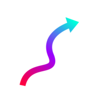 arrow icon. Arrow mark icon. abstract arrows for design use. Flat arrow icon. colorful arrow gradient color. png