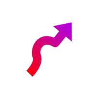 arrow icon. Arrow mark icon. abstract arrows for design use. Flat arrow icon. colorful arrow gradient color. png