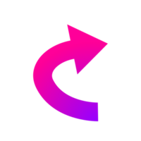 arrow icon. Arrow mark icon. abstract arrows for design use. Flat arrow icon. colorful arrow gradient color. png