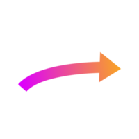 arrow icon. Arrow mark icon. abstract arrows for design use. Flat arrow icon. colorful arrow gradient color. png