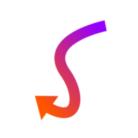 arrow icon. Arrow mark icon. abstract arrows for design use. Flat arrow icon. colorful arrow gradient color. png