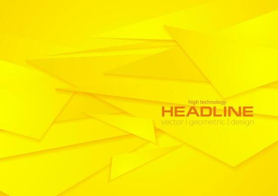 Bright yellow geometric polygonal background