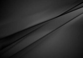 Black smooth stripes abstract minimal background vector