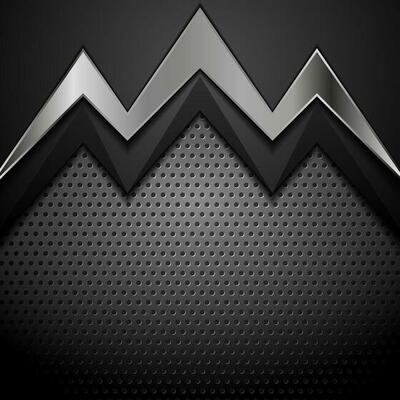 Dark technology background with metallic arrow
