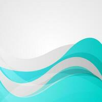 Light blue abstract waves minimal background vector